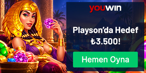 Playson slot oyunlarına katıl 3500 TL'ye kadar kazan